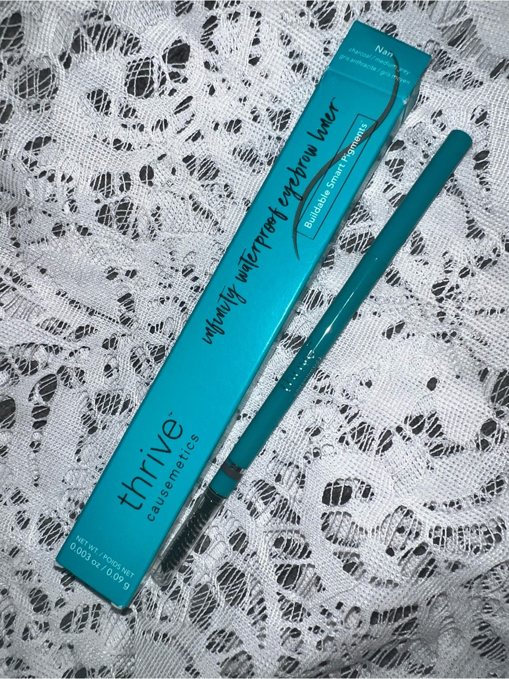 Thrive Causemetics instant brow fix quick fill eyebrow pencil Nan (Charcoal)